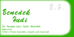 benedek hudi business card